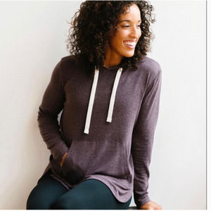 ZYIA | Tops | Zyia Active Sarsaparilla Pocket Boyfriend Hoodie Pullover  Purple Xs | Poshmark